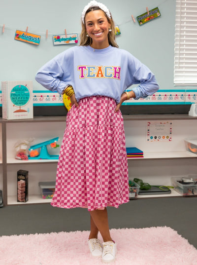 Teach on Light Blue Crewneck Sweatshirt