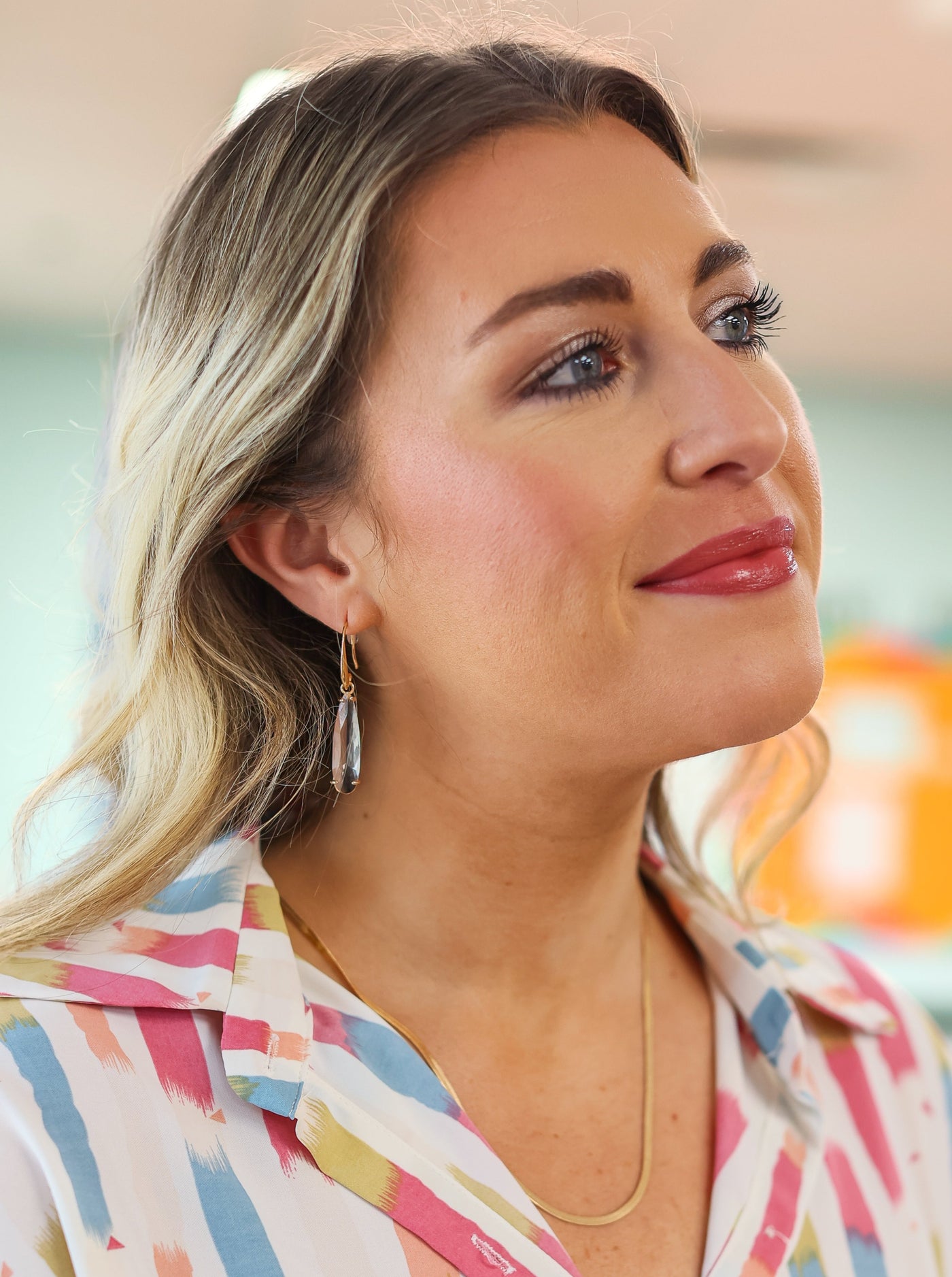 Dancing in the Rain Clear Earrings