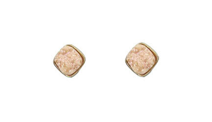 Square Aurora Borealis Stud Earrings