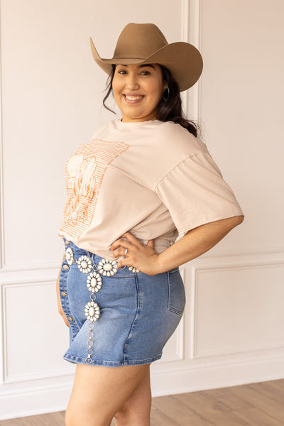 Wanderlust and Desert Dust T-Shirt, Beige