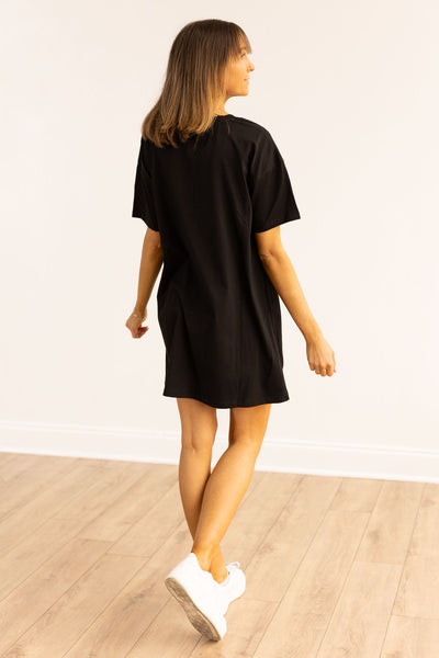 USA on Black T-Shirt Dress