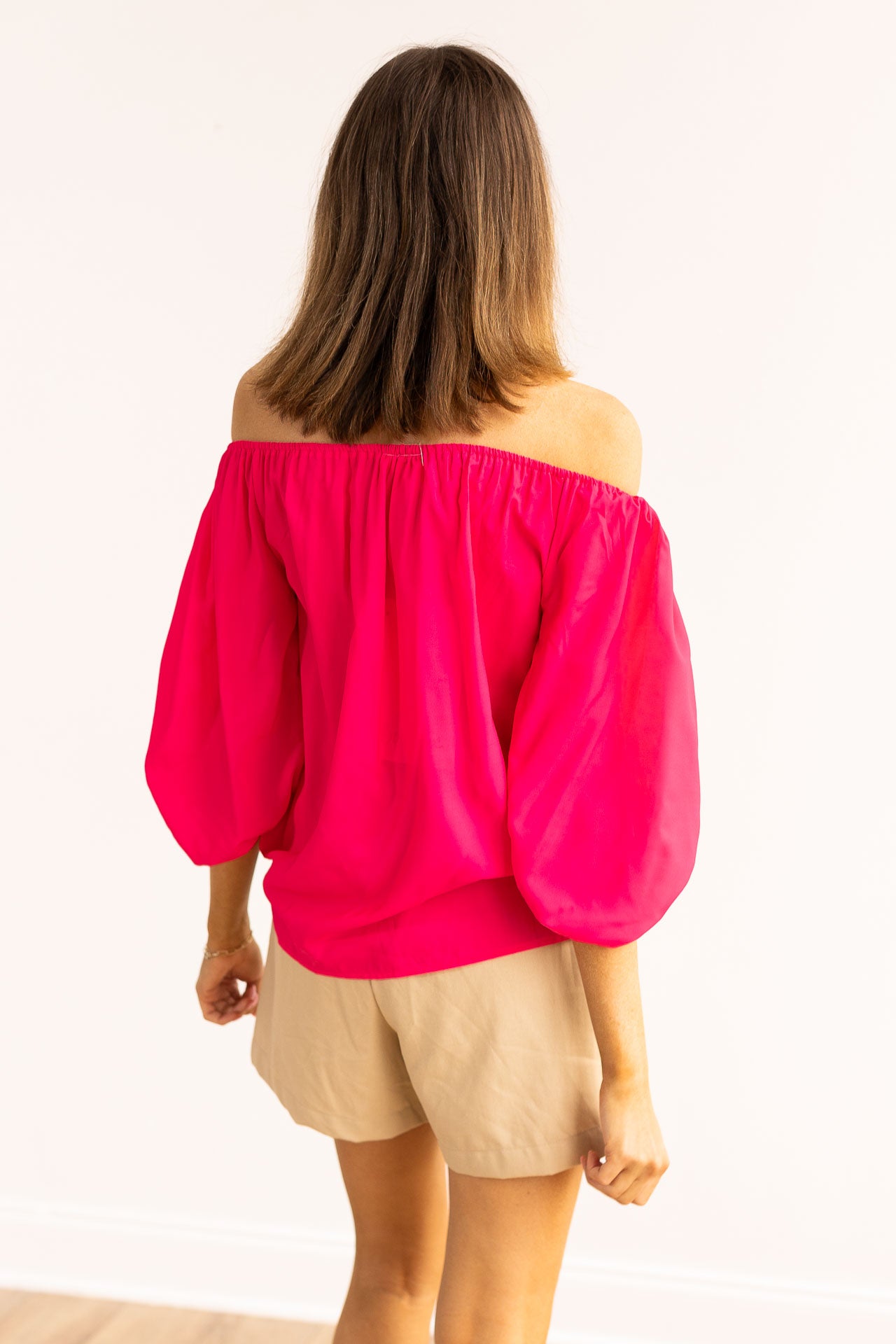 Azalea Off-Shoulder Top, Pink
