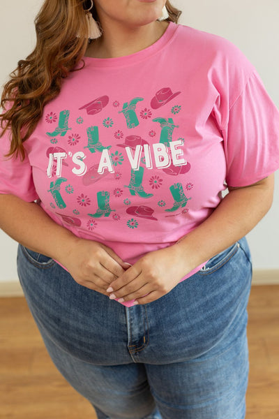 It's a Vibe Mom Crop, Pink