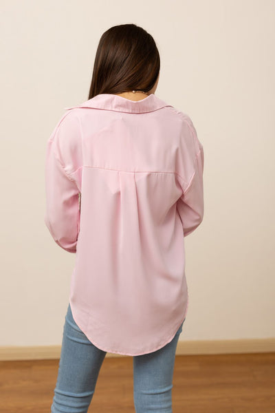 Kathryn Classic Button-Up, Light Pink