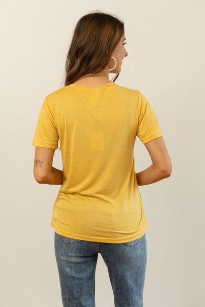 Happy Fall Y'all on Blank Mustard Crewneck Tee