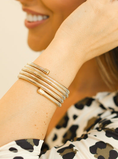 Gold Swirl Wrap Bracelet