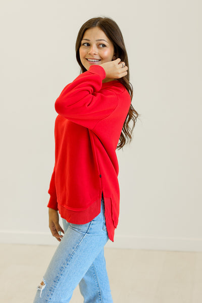 Red Fleece Sweatshirt