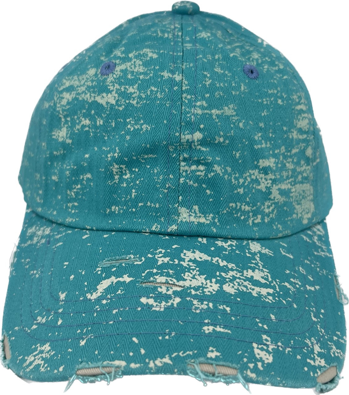 Turquoise Splatter Hat