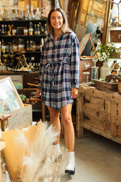 Flannel Shirt Dress