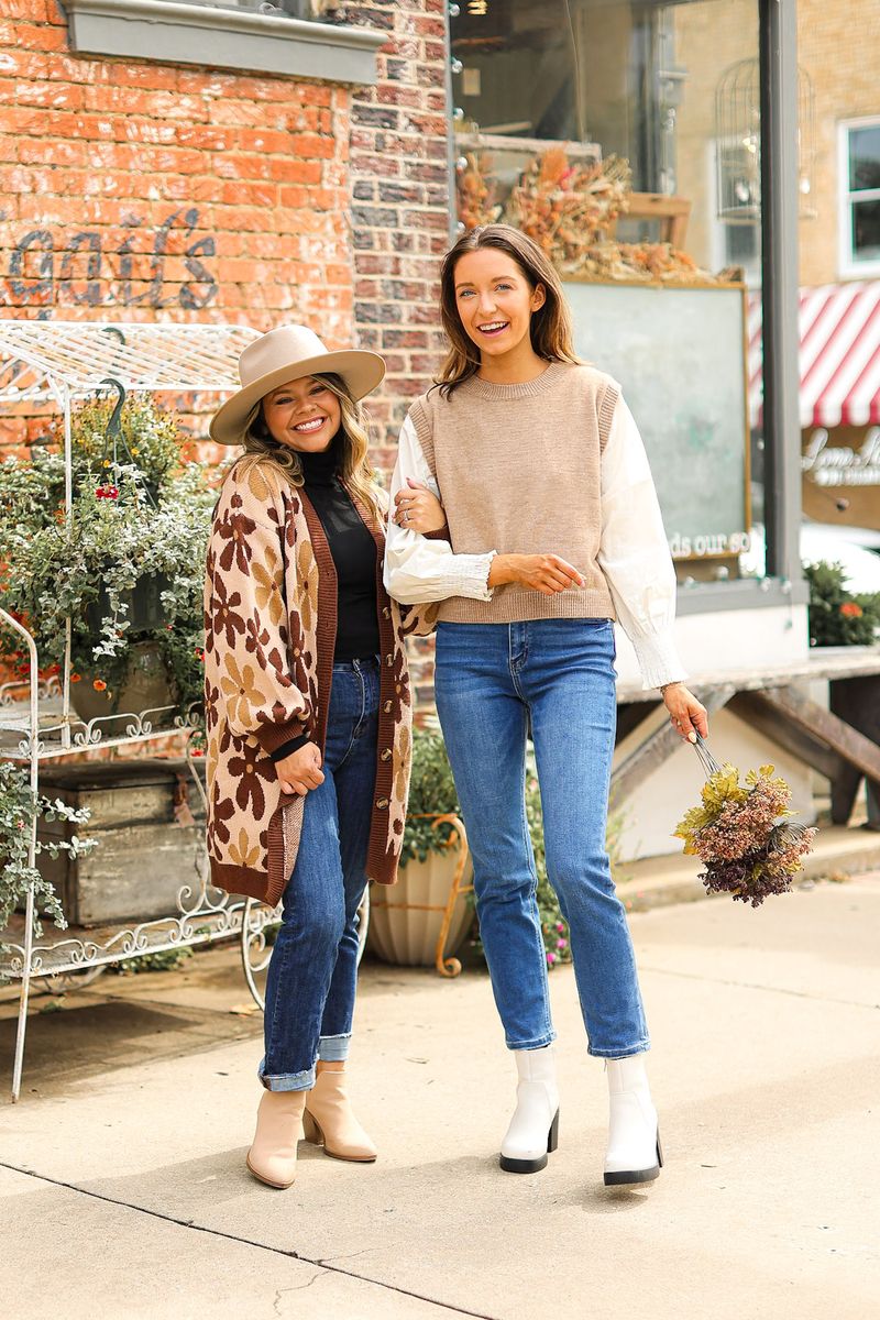 The Arabella Brown Floral Cardigan