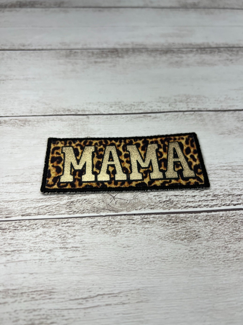 Gold and Leopard "Mama" Patch