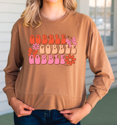 Gobble Gobble Gobble Tan Sweatshirt