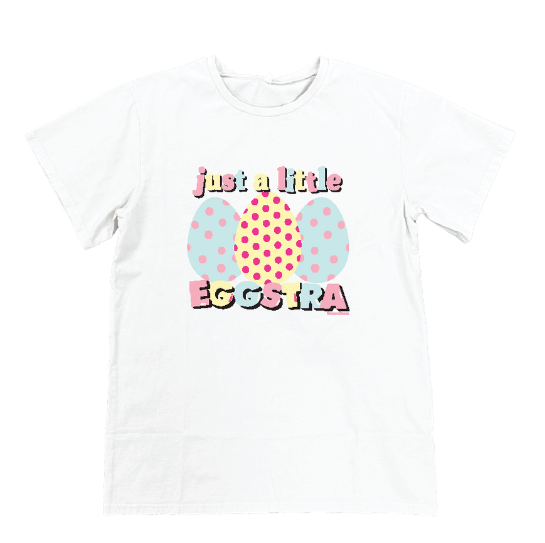 Kids, Little Eggstra On White Tee