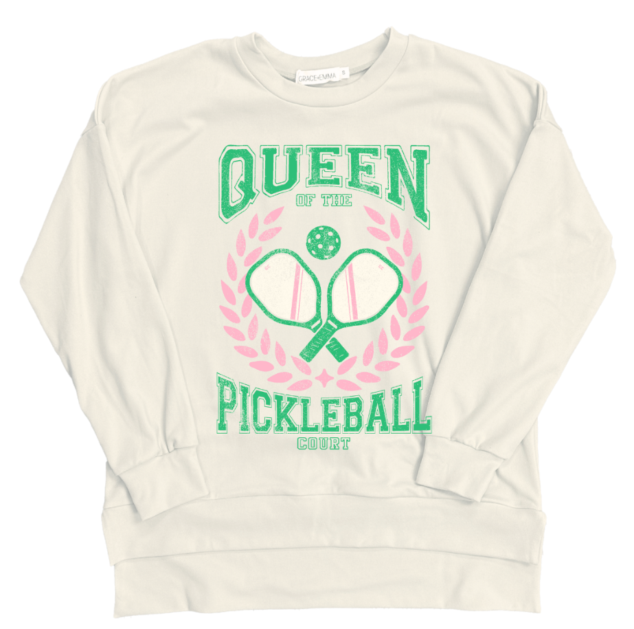 Queen of Pickleball Ivory Sweatshirt