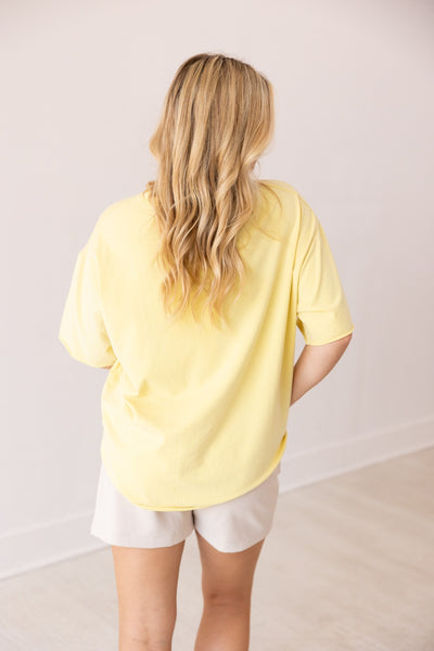 Espresso Martini On Yellow Relaxed Fit Tee