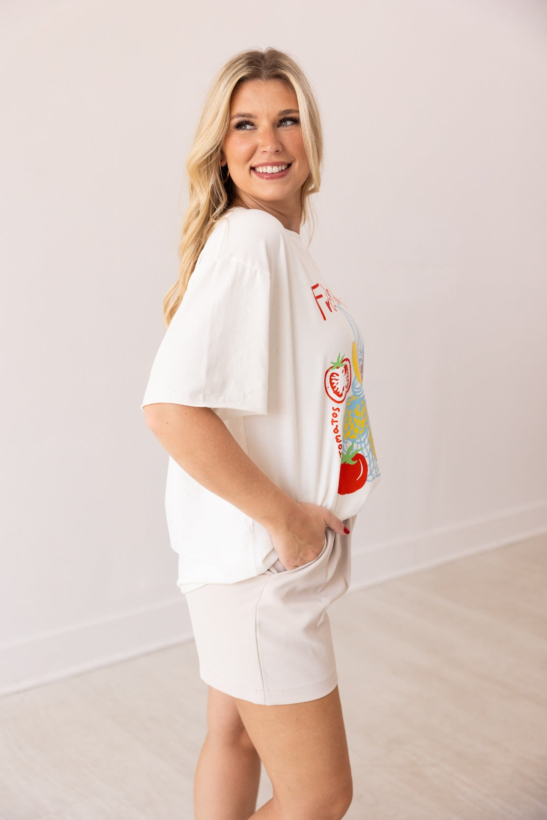 Fresh Fruit On White Relaxed Fit Tee