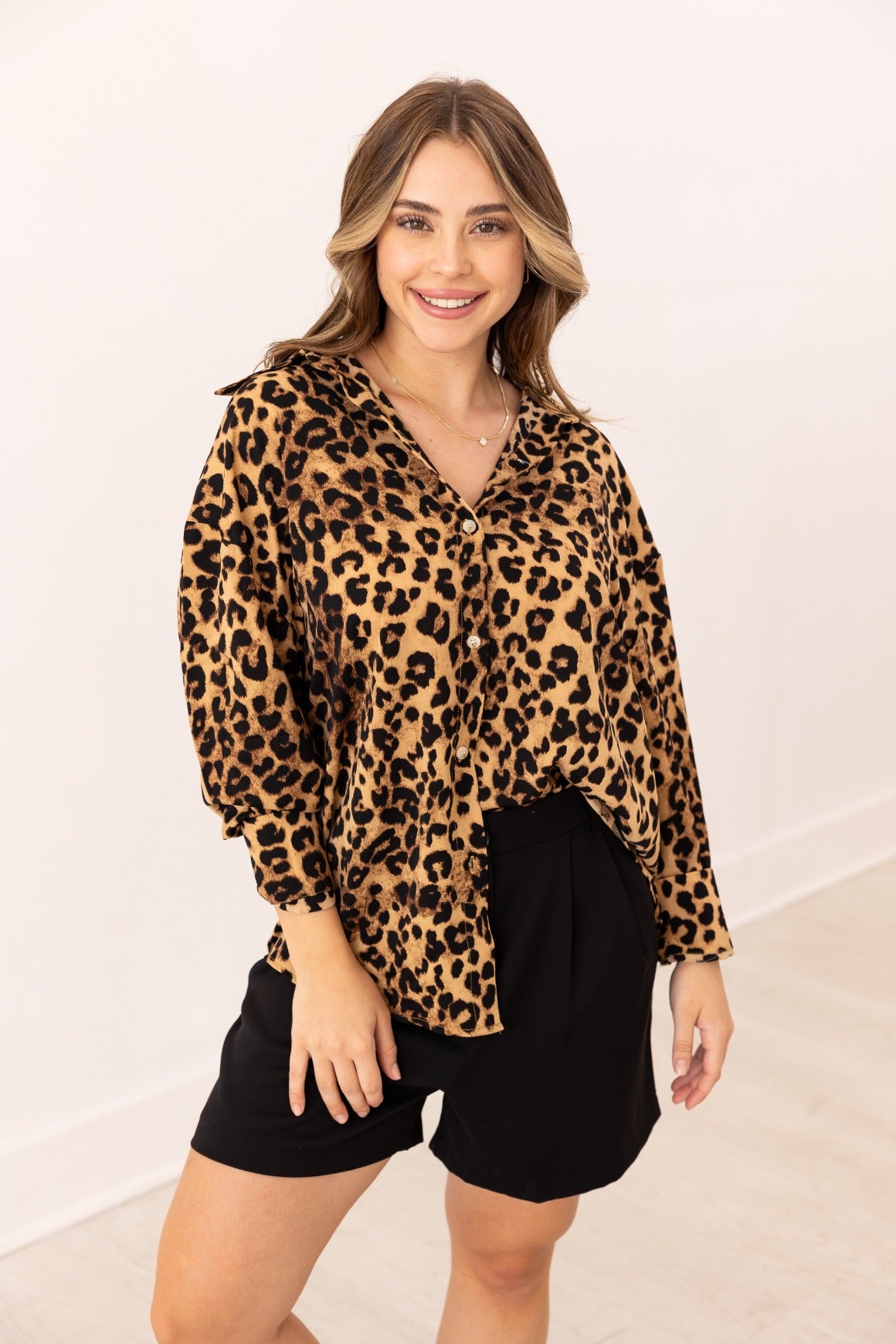 The Kathryn Button-Up, Leopard