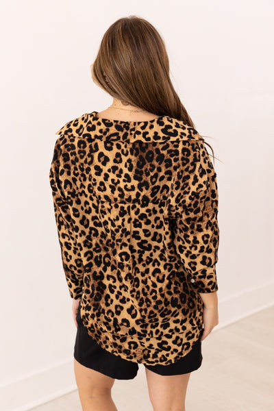 The Kathryn Button-Up, Leopard