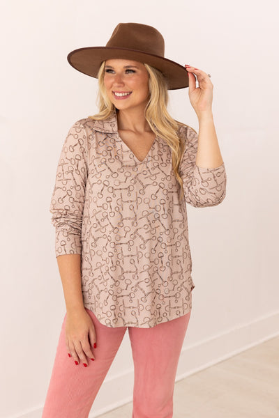 The Gemma Horsebit Top