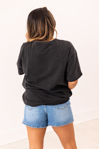 Black Boxy Tee Blank