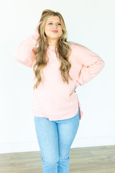 Pink Fleece Sweatshirt