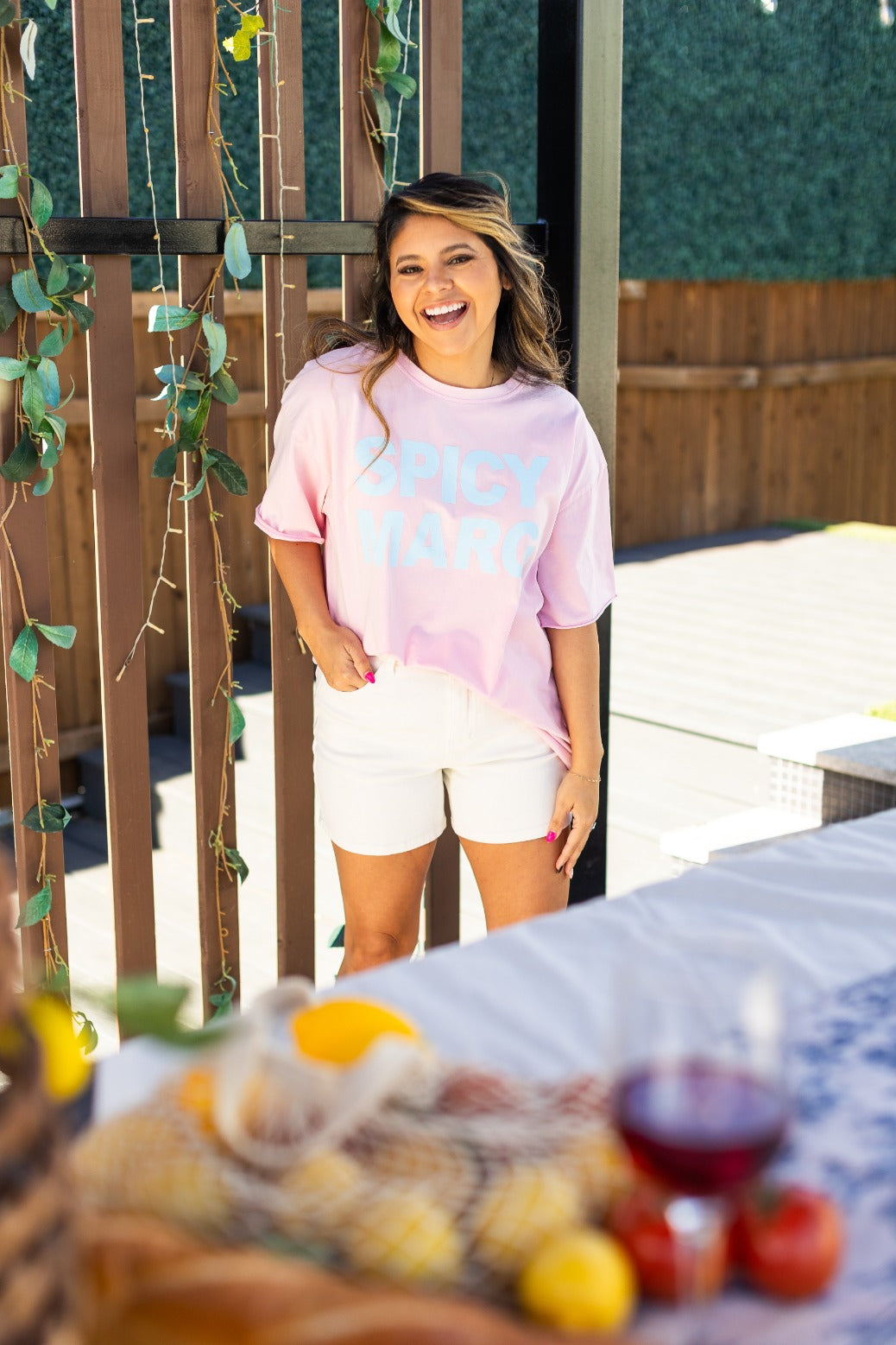 Spicy Marg On Pink Relaxed Fit Tee