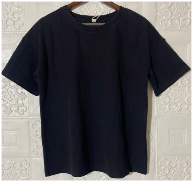 Black Boxy Tee Blank
