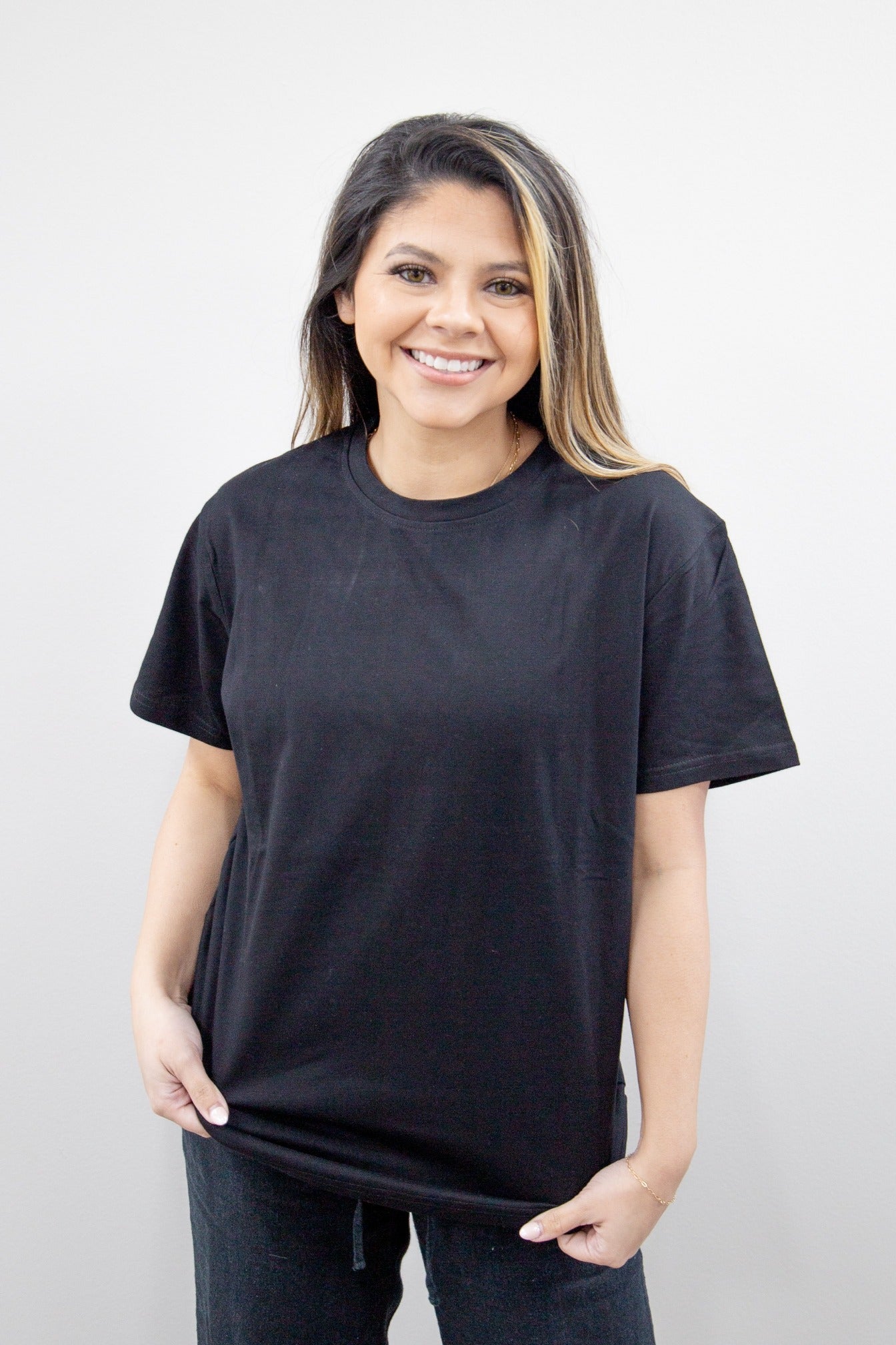 Black Boxy Tee Blank