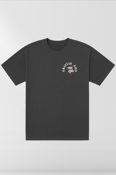 Gracias God on Vintage Black Box Tee