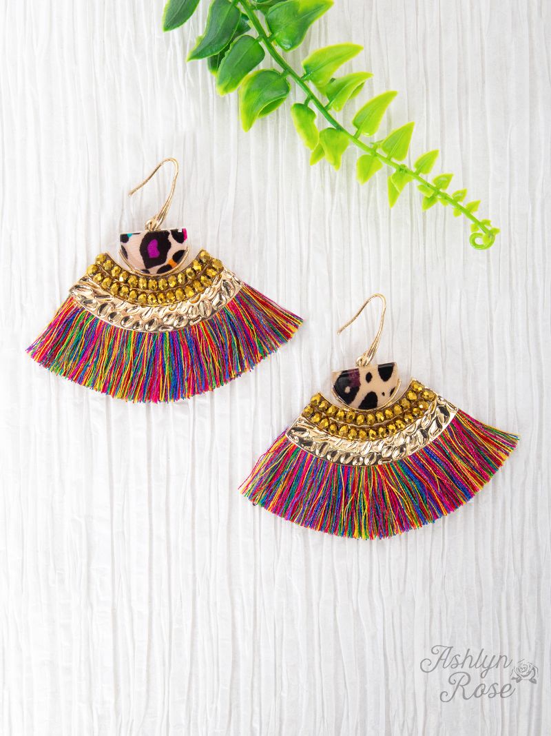 On a Safari Tassel Earrings, Multi