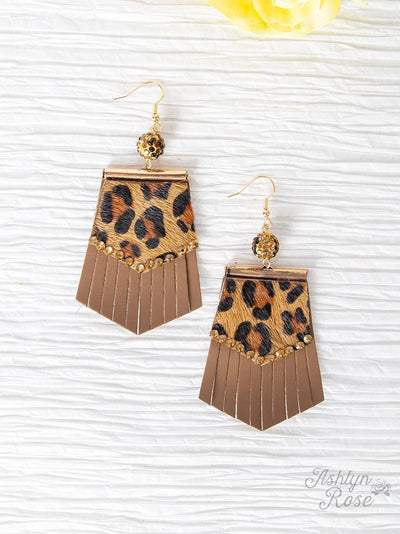 Try Me Out Earrings, Brown