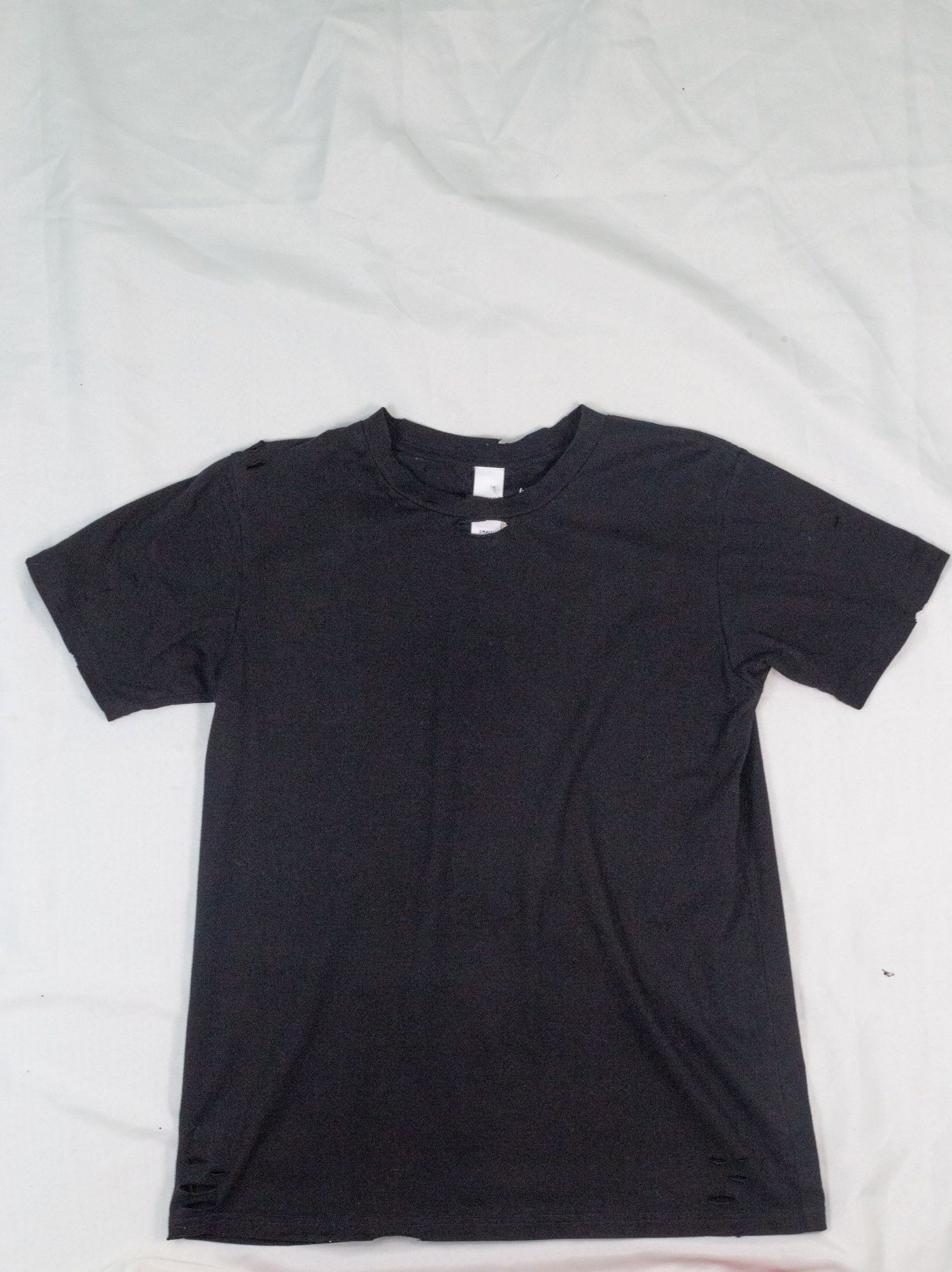 Easily Enjoyed Distressed Crewneck in Black