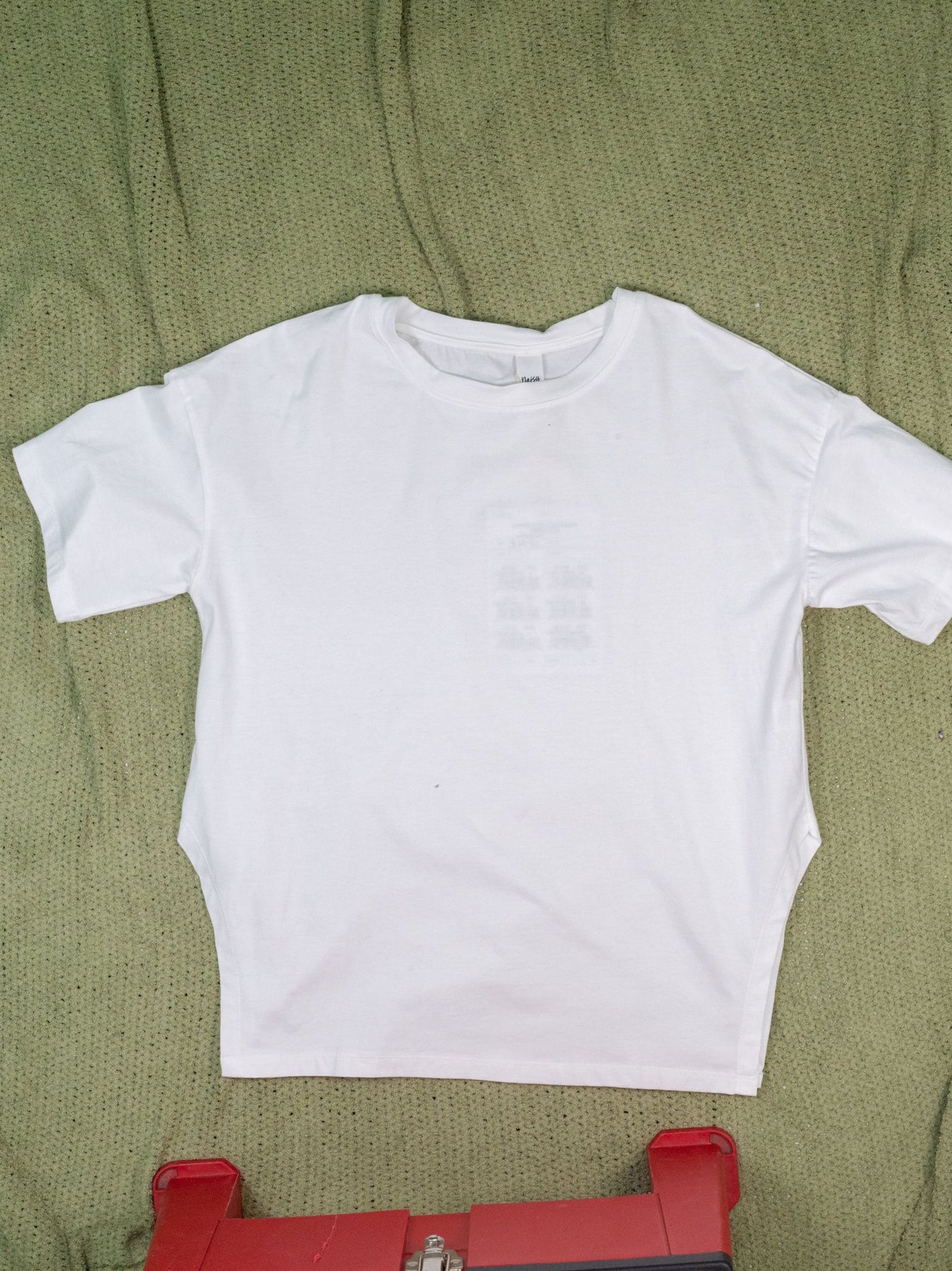 Sweet Side Oversized Tee with Slit in White