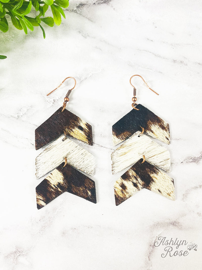 Take me to the rodeo cowhide earrings