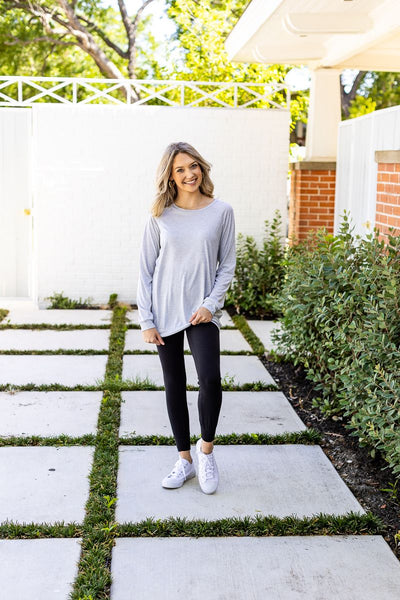 Blank Light Grey Longsleeve Tee