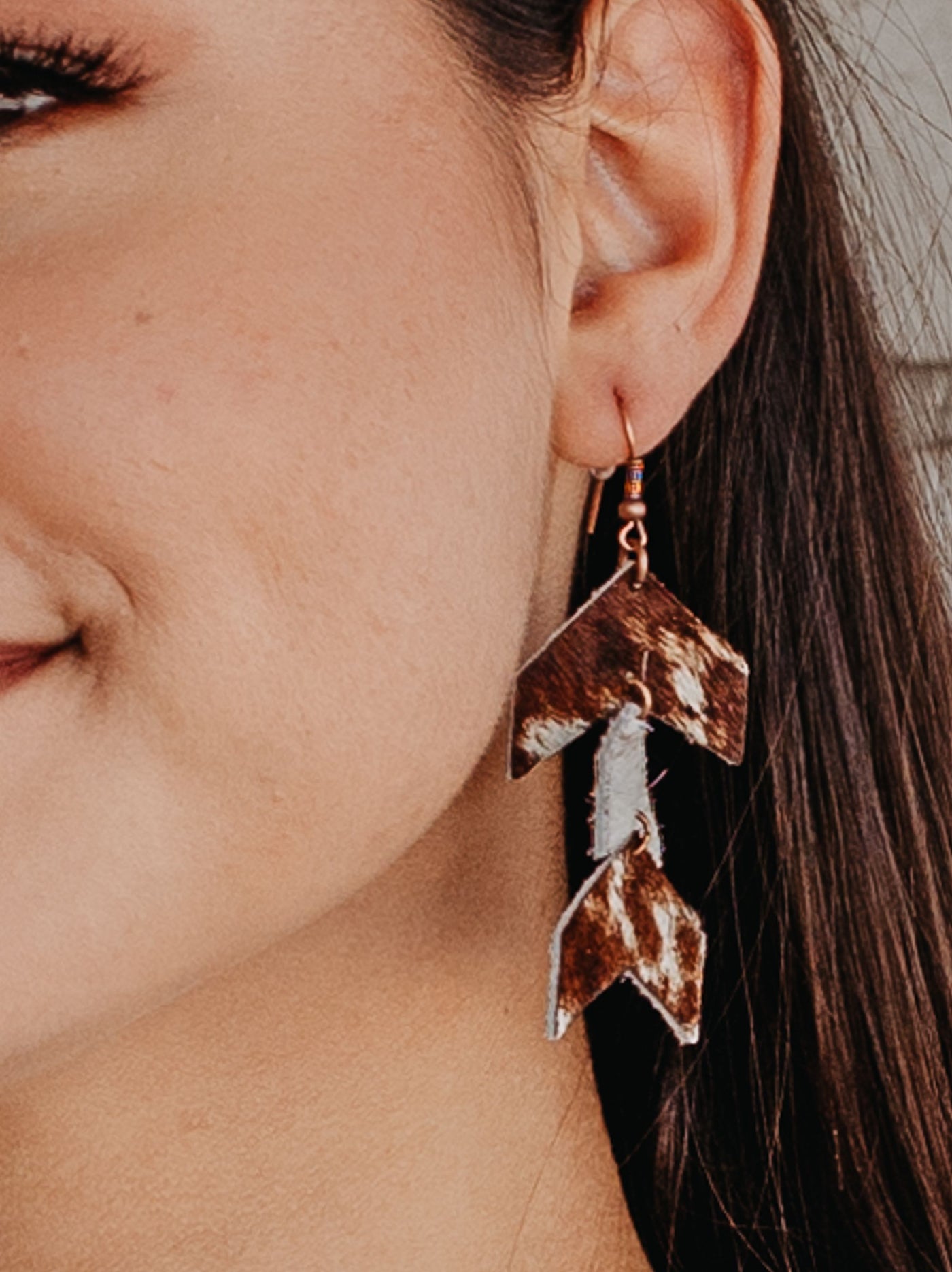 Take me to the rodeo cowhide earrings