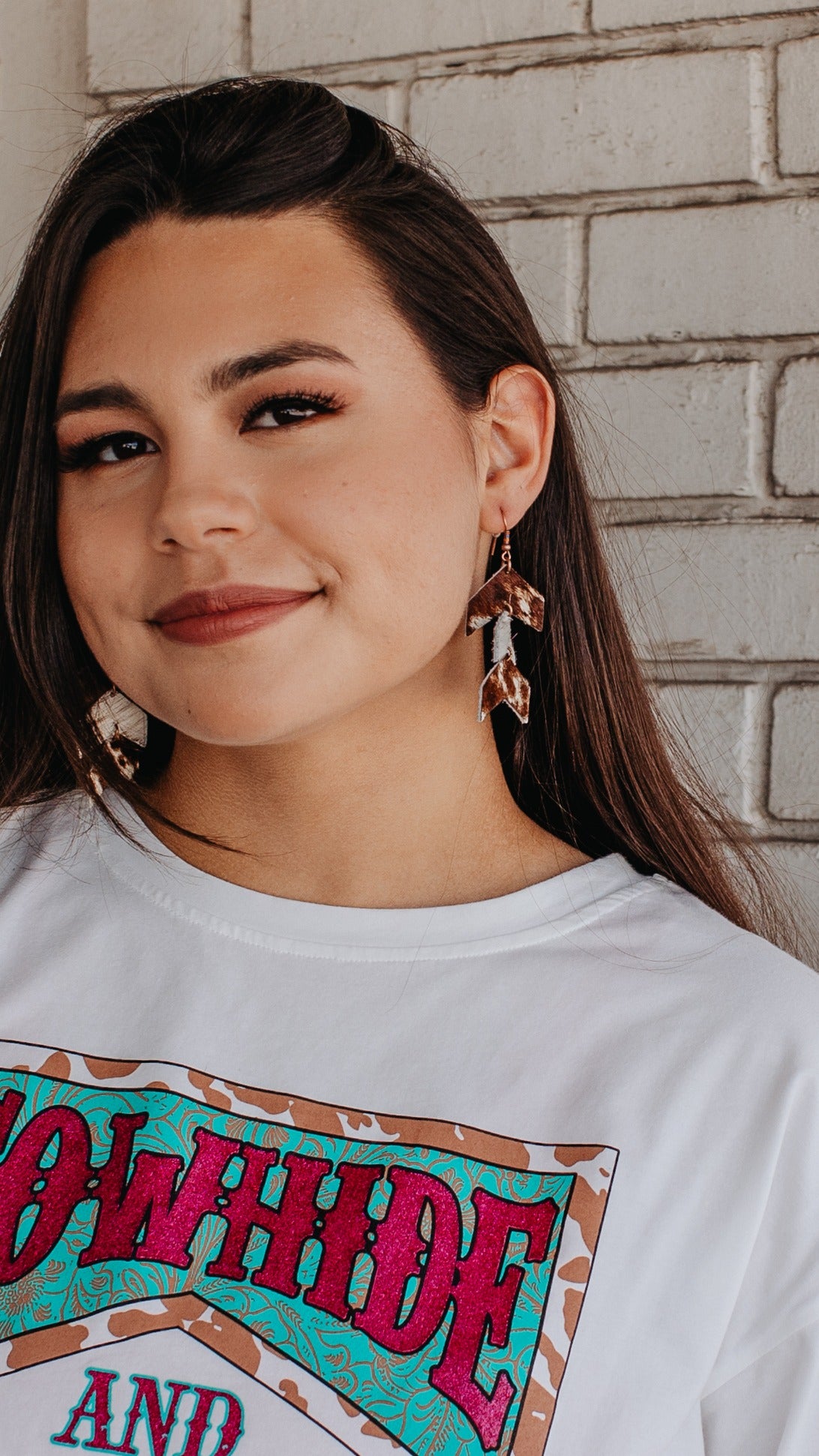 Take me to the rodeo cowhide earrings