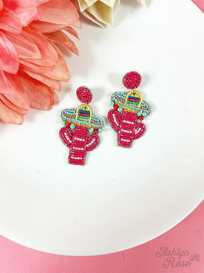 Feeling Prickly Cactus Beaded Earring