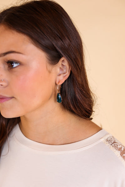 Hadlee Drop Teal Earrings