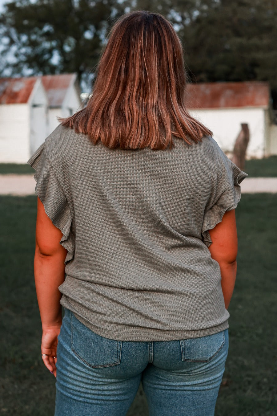 Jade Ruffle Sleeve Top