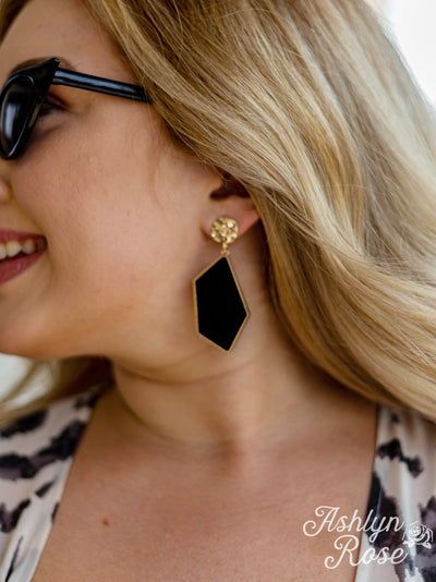 Let's Go Downtown Drop Earrings, Black