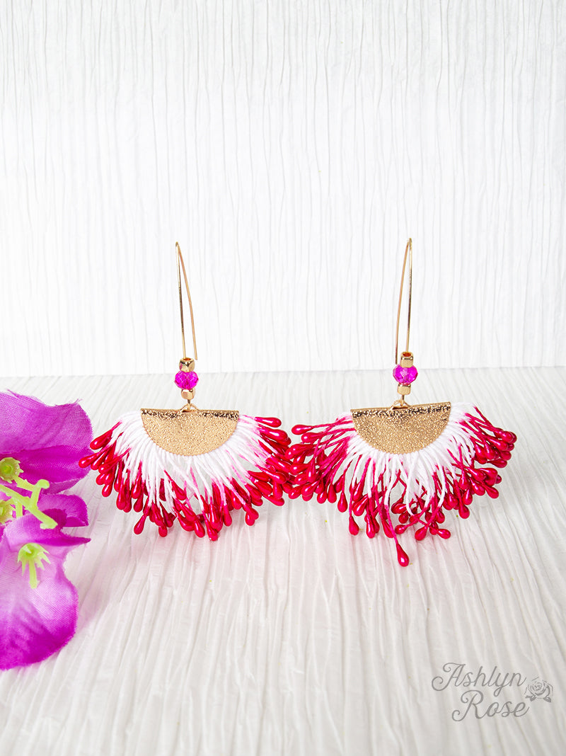 It's Fun Time Earrings, Fuchsia