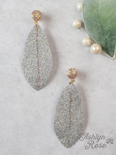 Let's Sparkle Rain Drop Earrings with Silver